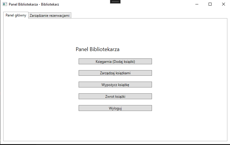 Panel główny
