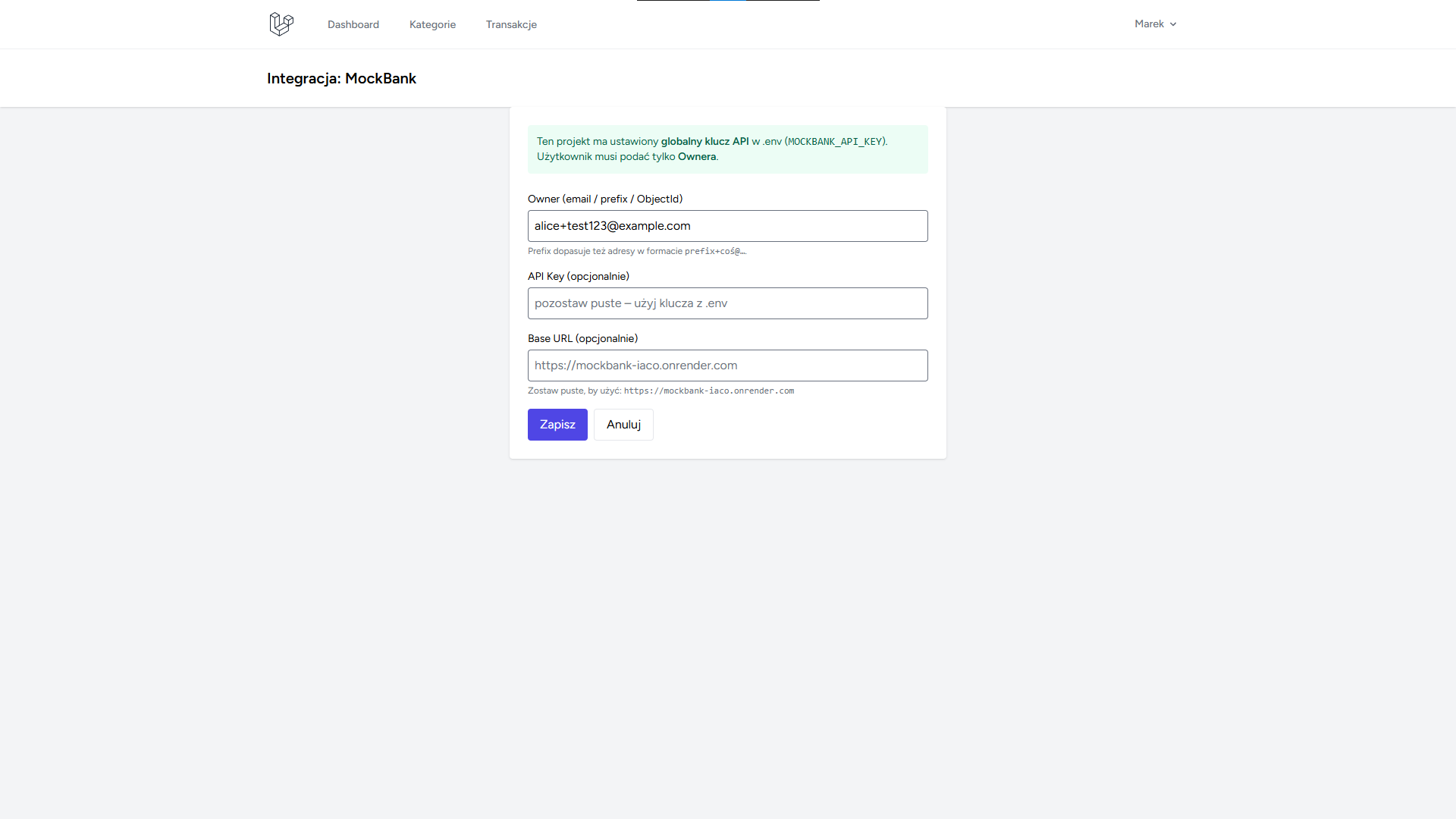 Bank synchronization (MockBank)
