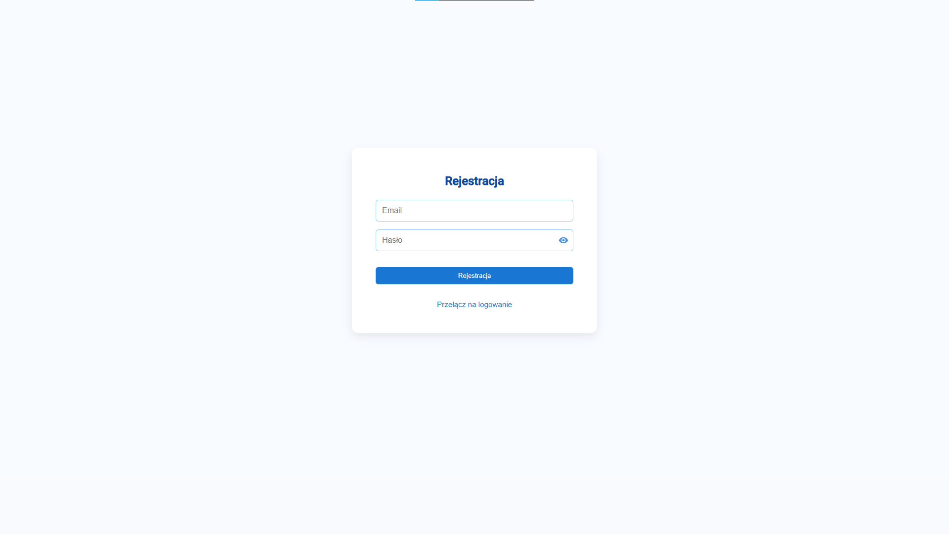Registration form